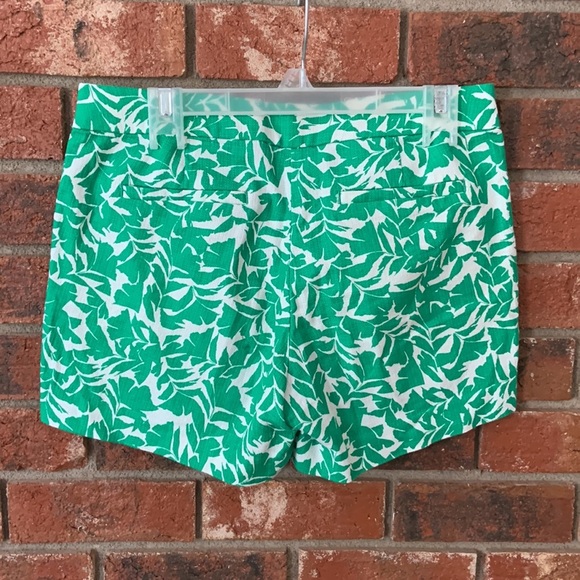 J. Crew Green & White Botanical Print Shorts - Picture 5 of 5